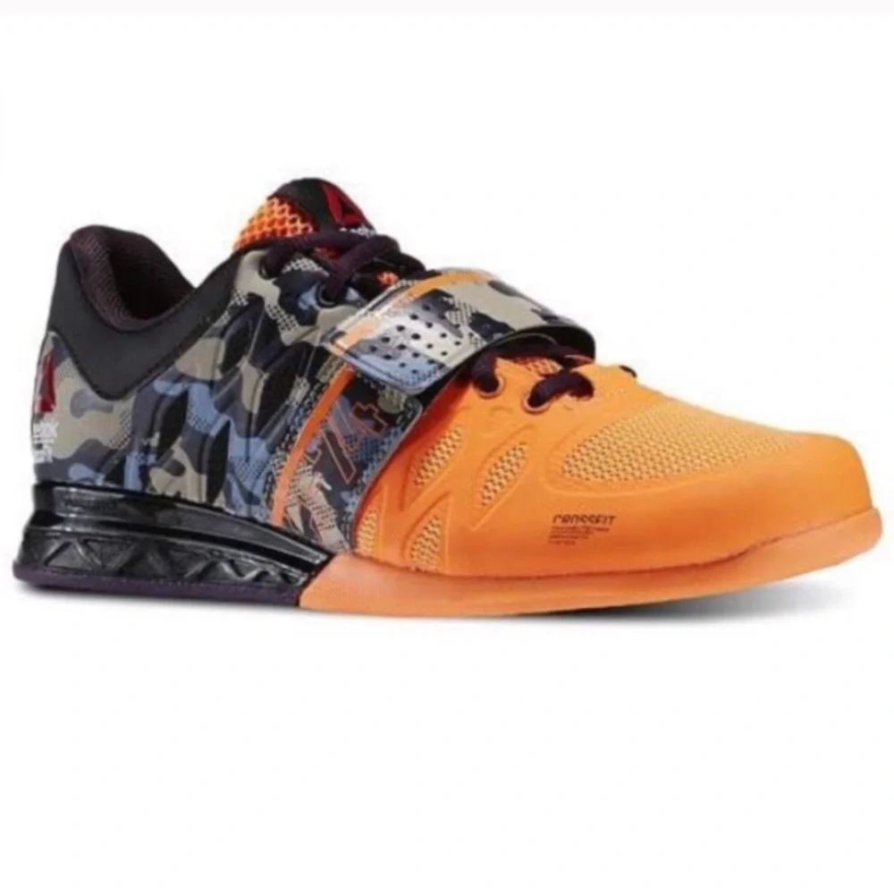 Reebok Men’s Crossfit Lifter 2.0 Electric Peach 9.5 Blue Camo